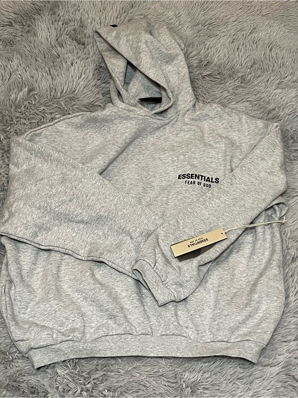 Essentials Fear of God Heather Gray Pullover Hoodie